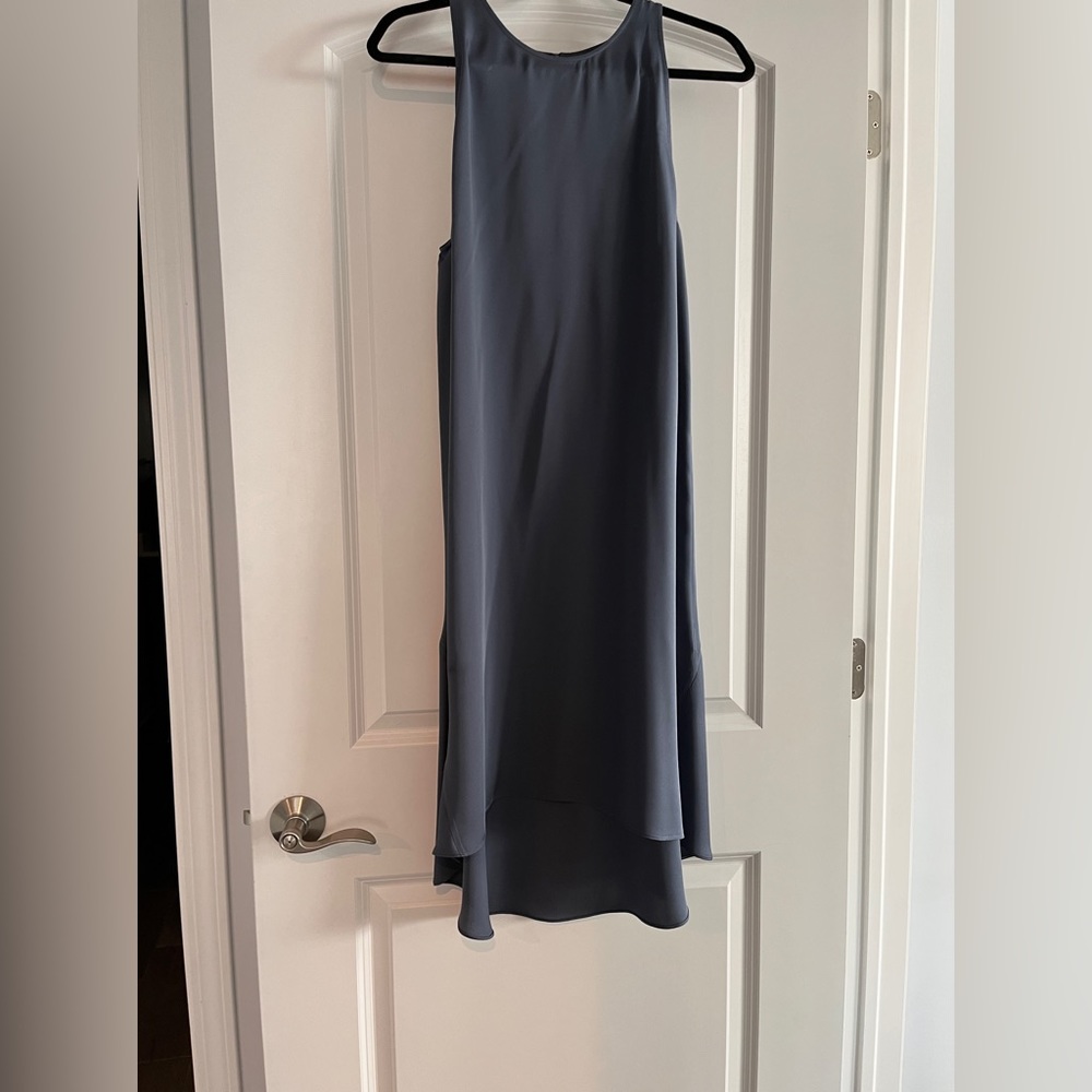 Theory silk dress sheath dress dusty blue